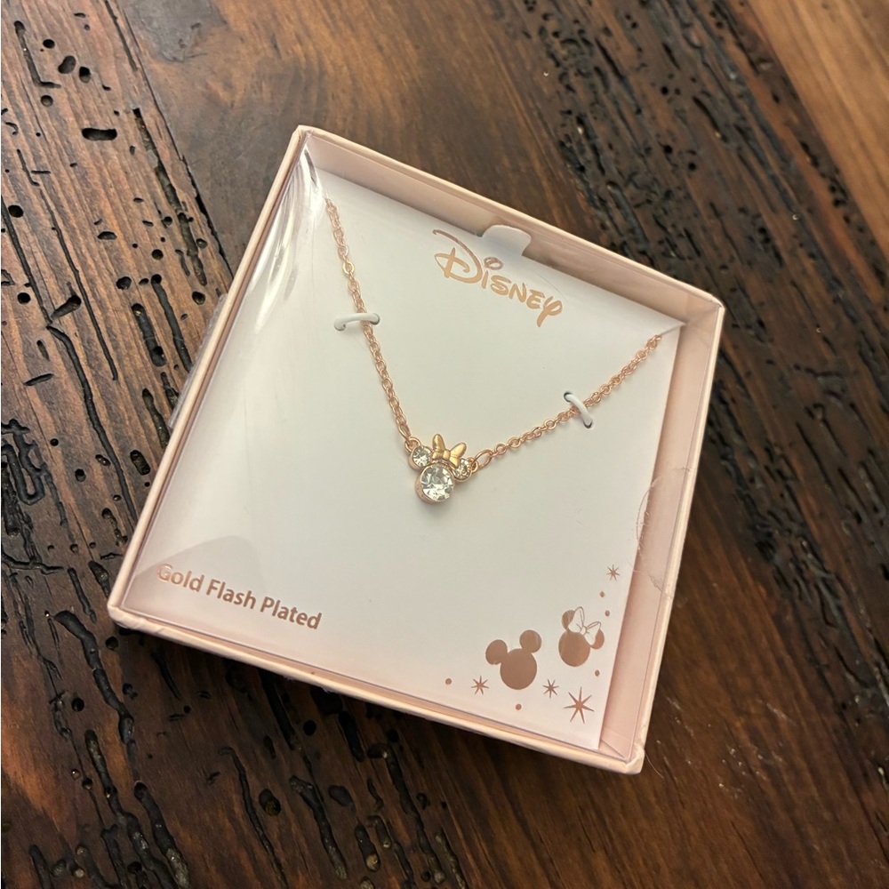 Disney Gold Necklace with Sparkling Pendant